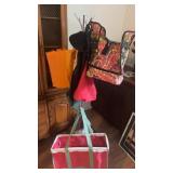Lot of Bags and Coatrack