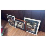 Lot of 3 Framed Artwork