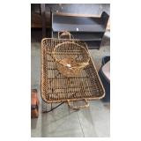 Wicker Tray and Basket