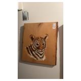 Tiger Painting Wooden Wall Hanging