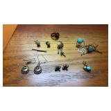 Lot of Turquoise Sterling Silver Jewelry.925