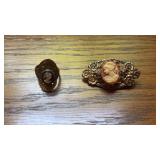 Vintage Cameo Brooch and Ring