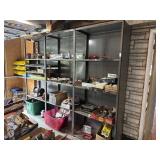 Metal shelving unit 109 X 18 X 87 in NO CONTENTS