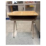 Metal school desk with laminate top 27in tall