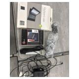 Electronic misc lot - microphone, keyboard case,