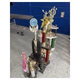Lot of 8 cheer trophies