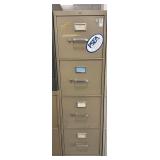 Metal 4-drawer filing cabinet