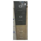 Metal 4-drawer filing cabinet 14.5 X 26.5 X 58.5