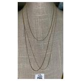 (3) Dabecraft 925 sterling chain necklaces