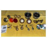Vintage clip & screwback earrings, adapters for