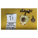 Vintage lucite Army sweetheart pin, 10kgp USMMA