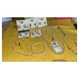Pearl necklaces earrings bracelet Monet Napier