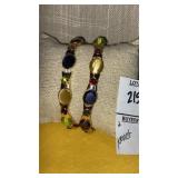 Monet multi color gemstone stretch bracelets
