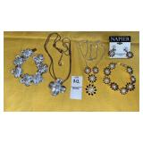 Napier dogwood necklace & bracelet, black & wht