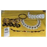 Enamel Monet bracelets, Liz Claiborne, stretch