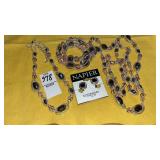 Napier (2) amethyst bead single strand necklaces