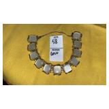 Vintage Coro thermoset bracelet w/safety chain