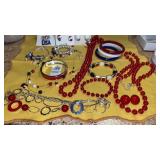 Patriotic red white blue jewelry