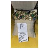 Vintsge colored rhinestone bracelet , unmarked
