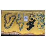 Kenneth Cole & Napier necklaces blues greens