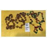 Anne Klein long colored crystal necklaces