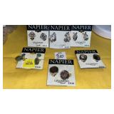 Napier clip earrings