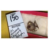 Vintage sterling Les Bernard Fish lapel pin