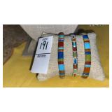 Multi-color enamel stretch bracelets