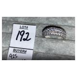 925 sterling  & CZ ring