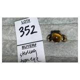 Sterling silver tiger eye ring