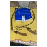 Whiting & Davis scale gold mesh belt w/ double