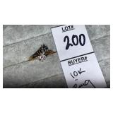 10k gold & diamonds ring