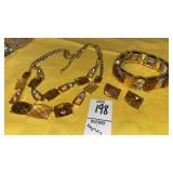 Napier faceted bead necklace bracelet earrings