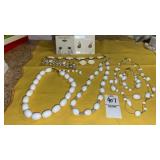 Trifari Monet & other white jewelry