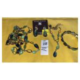 Anne Klein green blue (2) single strand