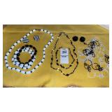 Black & white fashion jewelry- (3) necklaces