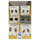 Monet Goldtone clip earrings