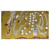 Monet white & Goldtone necklaces