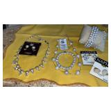 Anne Klein necklace sets, Napier clip earrings,