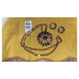 Monet Goldtone sunburst necklace & clip earrings