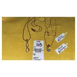 (2) Danecraft 925 Italy crystal necklaces