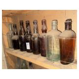 Shelf lot of misc vintage bottles - Pittsburgh