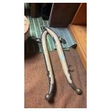 Pair of vintage wooden and iron horse hames with