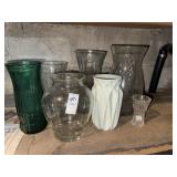 Lot of glass vases