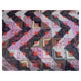 Vintage handmade quilt/ coverlet- 74 x 78 inches