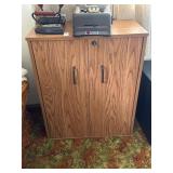 Wooden two-door CD/DVD cabinet with key 24 X