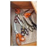 Drawer lot of scissors