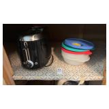 Black and decker coaster with plastic containers