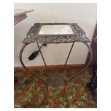 Victorian style plant stand with marble stone top