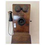 Antique Western Electric wooden wall-mount